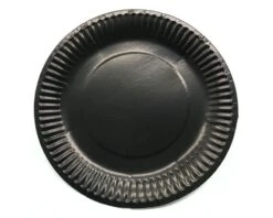 Kartonnen Bordjes Zwart 18cm (20st)
