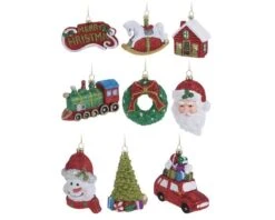 Hangdeco Kerstfiguur 9cm (9st)