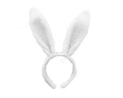 Diadeem Konijnenoren Wit