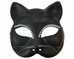 Masker Zwarte Kat Met Strass