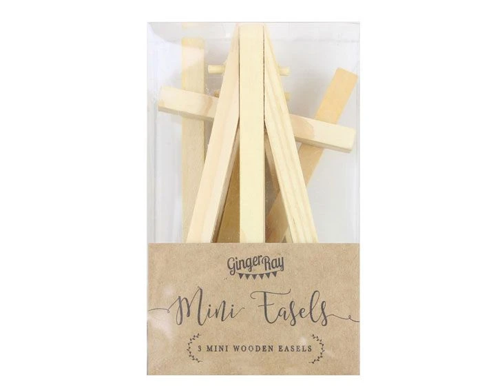 Houten Mini Ezel Ginger Ray (3st) 3 Houten Mini Ezel Ginger Ray (3st) - Afbeelding 3