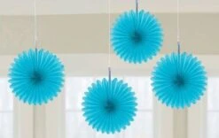 Mini Waaier Blauw (4st)