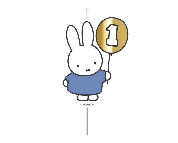 Nijntje Kaars 1 Jaar Blauw 1 Nijntje Kaars 1 Jaar Blauw