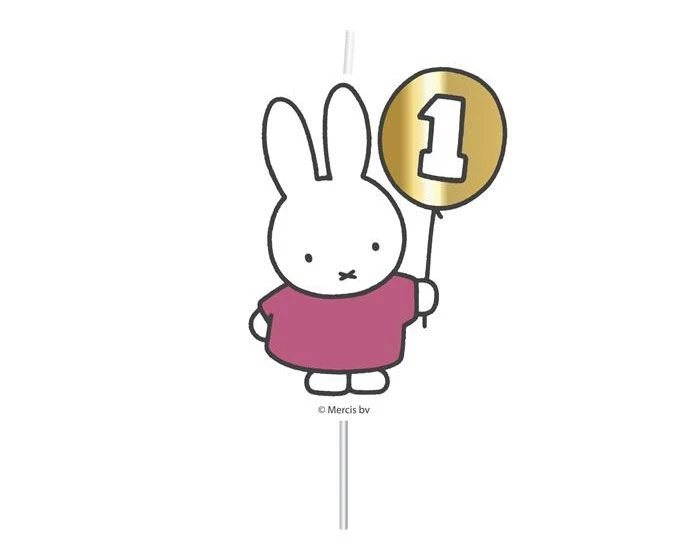 Nijntje Kaars 1 Jaar Roze 1 Nijntje Kaars 1 Jaar Roze