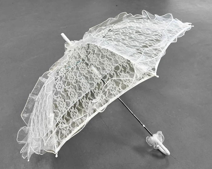 Hand Parasol Kant Wit 1 Hand Parasol Kant Wit