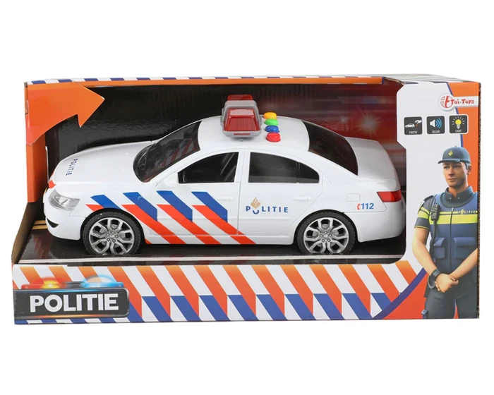 Politieauto Met Licht & Geluid 28cm 1 Politieauto Met Licht & Geluid 28cm