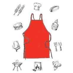 Wegwerp Schort Rood (3st)