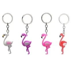 Flamingo Sleutelhanger (4st)