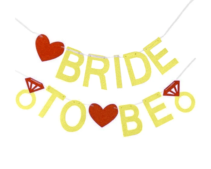 Glitter Slinger BRIDE TO BE Goud 1 Glitter Slinger BRIDE TO BE Goud