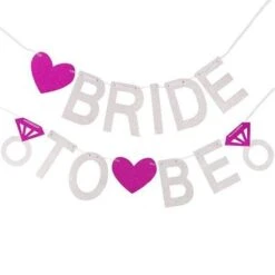 Glitter Slinger BRIDE TO BE Zilver