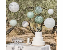 Papieren Lampionnen Sage & Wit Ginger Ray (8st)