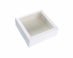 Taartdoos Met Venster Wit 32x32x12cm (2st)