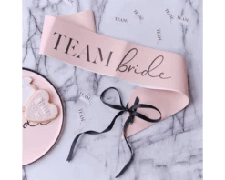 Sjerpen Team Bride Roze & Zwart Ginger Ray (6st)