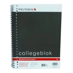 Collegeblok 23-Rings A4 Gelinieerd