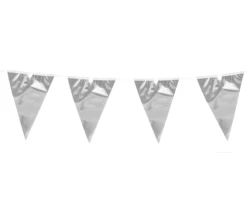 Vlaggenlijn Metallic Zilver