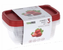 Voorraaddoosset Rood 1130ml (3st)