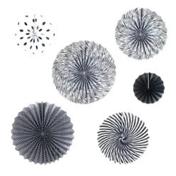 Deco Waaiers Zwart (6st)