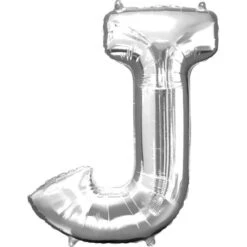 Folieballon J Zilver (40cm)